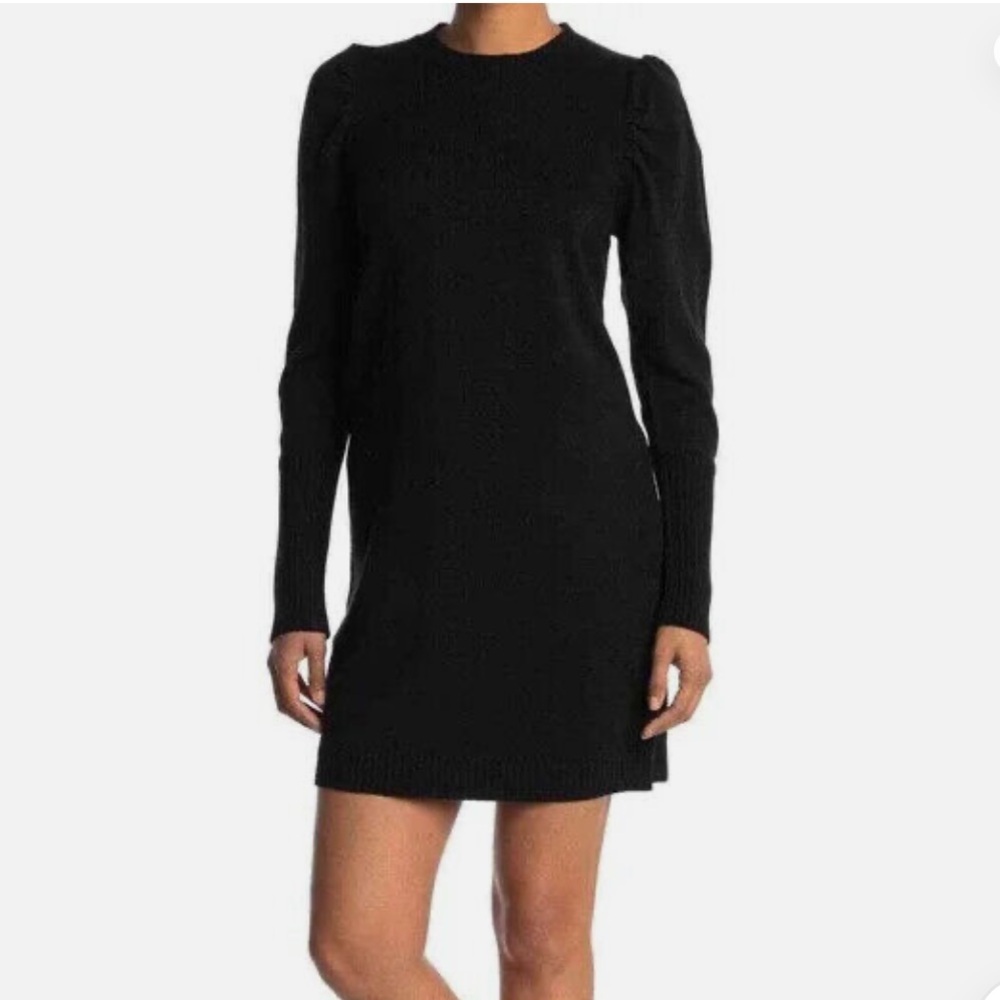 Wayf Long Sleeve Black Sweater Dress Medium